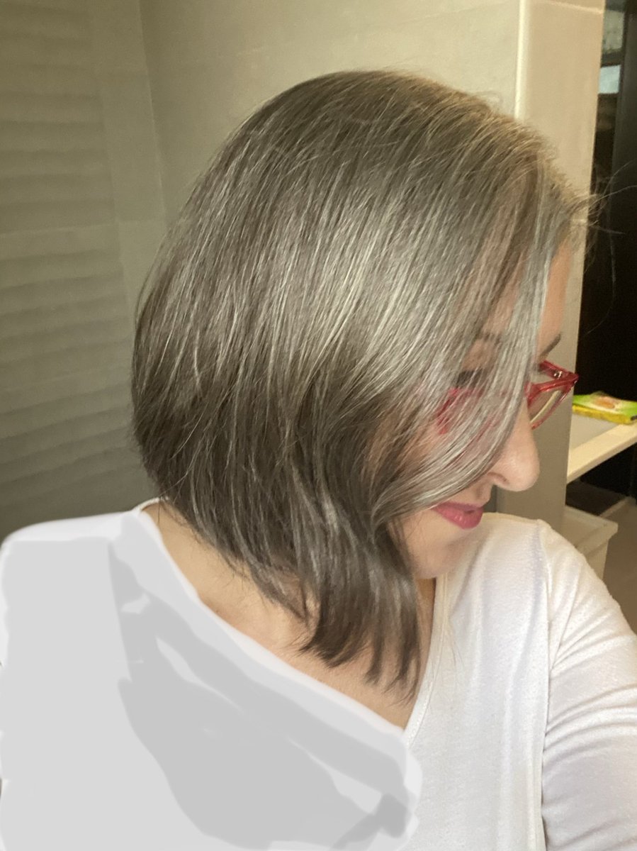 New cut. #grey hair, don’t care.