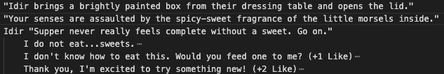 Its NonBinary People's Day, so here's a little snippit from <a href="/LoveandExorcism/">Love & Exorcism</a> when you, a medieval monk in central europe, are being fed your first middle eastern sweets from an NB atheist. (or Theytheist)