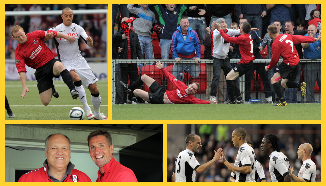 BBCSPORTNI's tweet photo. #OnThisDay in 2011 🗓️

@CrusadersFC welcomed Fulham to Seaview in the Europa League 2nd Qualifying Round 🏆

Timmy Adamson got one for the scrapbook but goals from Matty Briggs, Bobby Zamora &amp; Danny Murphy gave Fulham the advantage ⚽️

#OTD #BBCIrishPrem https://t.co/rTDu6G6gV7
