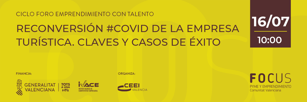 ceeivalencia's tweet photo. Este jueves #Webinar Reconversión #Covid de la empresa turística. Claves y casos de éxito. 
Contaremos con:
@mayt_b , Eva Pascual Domínguez, @fullgastour  y @portales_mjo  de @GVAturisme 
🔜 https://t.co/Isko3znjue

@GVAivace #CEEIValencia  @focuspyme  @ajunt_elpuig 

#Turismo https://t.co/qvjlO1Bz3P