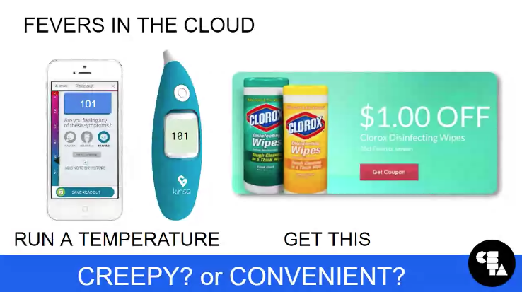 BTwarek's tweet image. Creepy or convenient? Helping students (and adults!) think about ethical and responsible use of data. Love this framing! Thanks @diane_levitt and @natashanyt! #CSTA2020 #ethicalCS