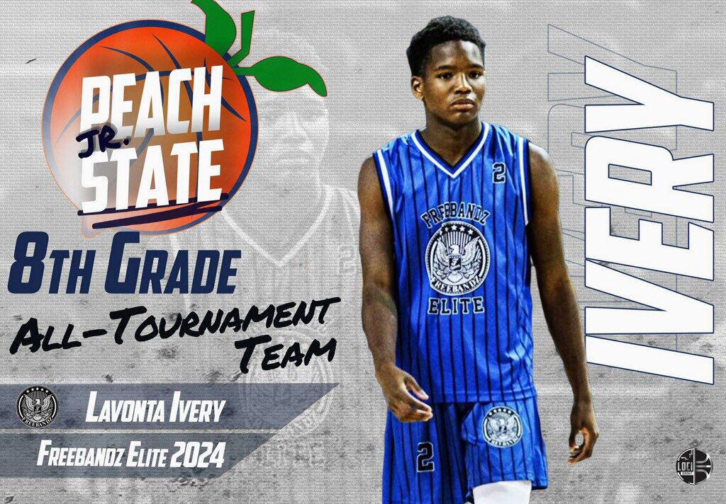 MyLineOfChamps's tweet photo. #JRPeachSt 8th Grade Division       All-Tournament Lavonta Ivery (FREEBANDZ ELITE 2024) https://t.co/zpAzlG1TG4