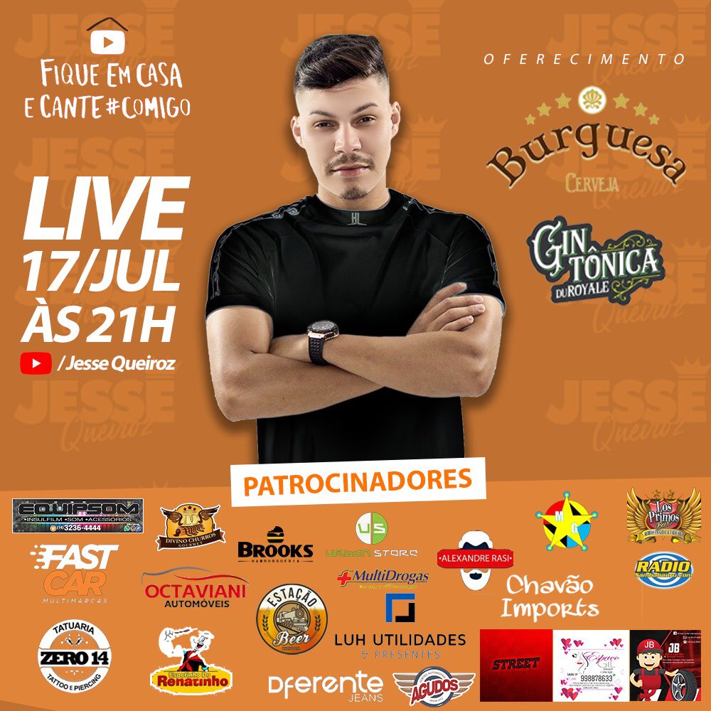 Jessequeirozof's tweet image. Sexta-feira (17), às 21h, é dia de #LiveBurguesa. Todos estão convidados porque vai ter muito pagode! Pra não perder, já se inscreve no meu canal do Youtube. Tamo junto nessa? ✋

youtube.com/channel/UCCRq-…

#JesseQueiroz #PagodeÉVida
