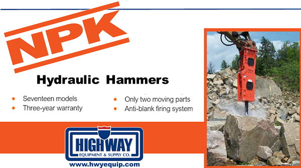 HwyEquip's tweet photo. Hit harder with Highway’s July 2020 featured product line that showcases NPK’s extensive line-up of hydraulic hammers.

https://t.co/6NZoP6fQac https://t.co/y9zCQ2rX4O