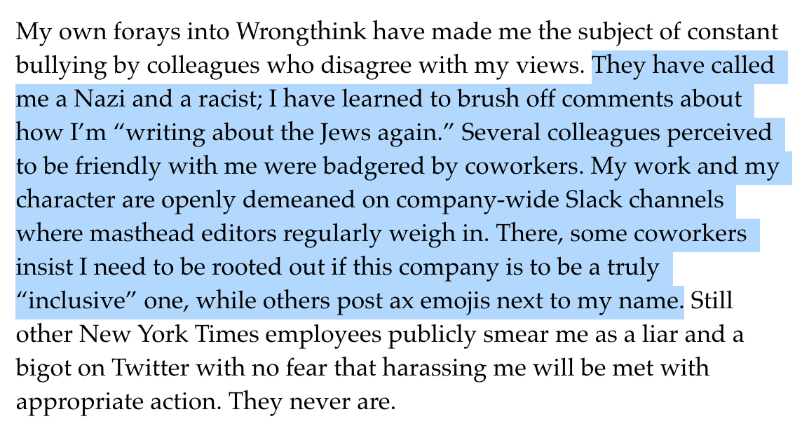 To those who say that most concerns about so-called "cancel culture" are simply criticism of speech that criticizes *other* speech: Yes, technically the nonsense described below is "speech." But it's speech with a *purpose to silence*. I think that's different. You don't??