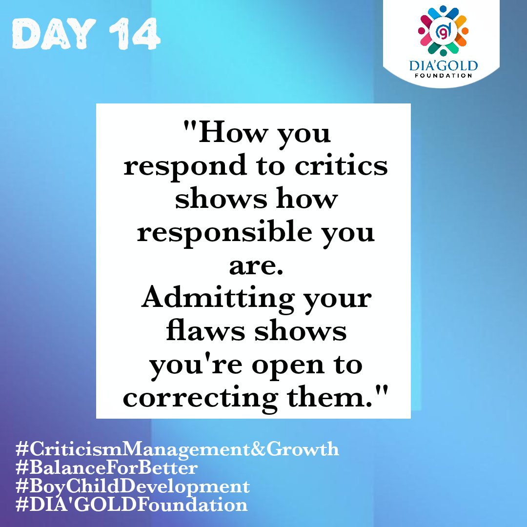 Dia_GoldFndn's tweet photo. Day 14.
Its a wrap todayπππ
https://t.co/pGelUy1RgK
#CriticismManagementAndGrowth
#BalanceForBetter
#BoyChildDevelopment
#DIAGOLDFoundation https://t.co/BrXvHI6ESb