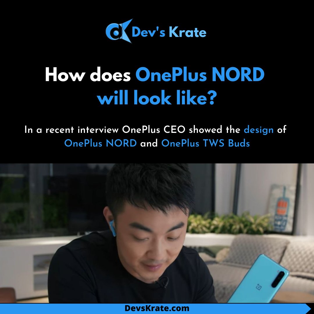 TechMobie's tweet photo. That looks pretty cool. More interesting updates and leaks about Oneplus NORD will be coming, Stay tuned 🤫.
Follow us @devskrate 🔥 for more interesting updates and leaks.
#oneplus #oneplusnord #oneplusnordleaks #oneplus8pro #oneplus8 #nord #oneplustws #pixel4a #oneplusworld https://t.co/6YDo6eH7Iq