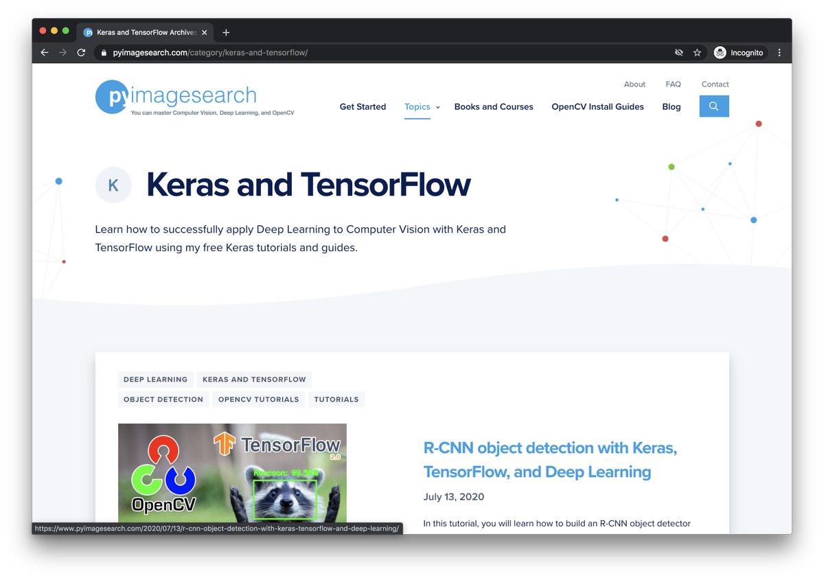 PyImageSearch's tweet photo. Big news!🚀

*ALL* 58 of my FREE #Keras and #DeepLearning tutorials have been updated to support #TensorFlow 2+! 🔥💥

- Learn Keras/TF basics
- Train custom models
- Hands-on coding

https://t.co/BDqJyyU0lb 👍

#Python #MachineLearning #ArtificialIntelligence #AI #DataScience https://t.co/9pR8CfA1cr