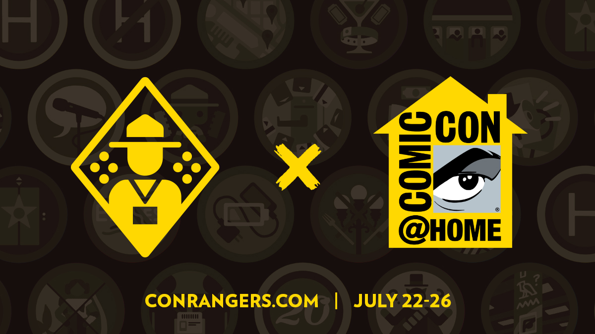 theconrangers's tweet photo. We can’t wait to be exhibiting at #ComicConatHome next week, and we’re excited to announce that we’ll  have FOUR new badges—including one exclusive! Keep an eye on this thread to find out what they are! 👀 https://t.co/iW9znzuxUo