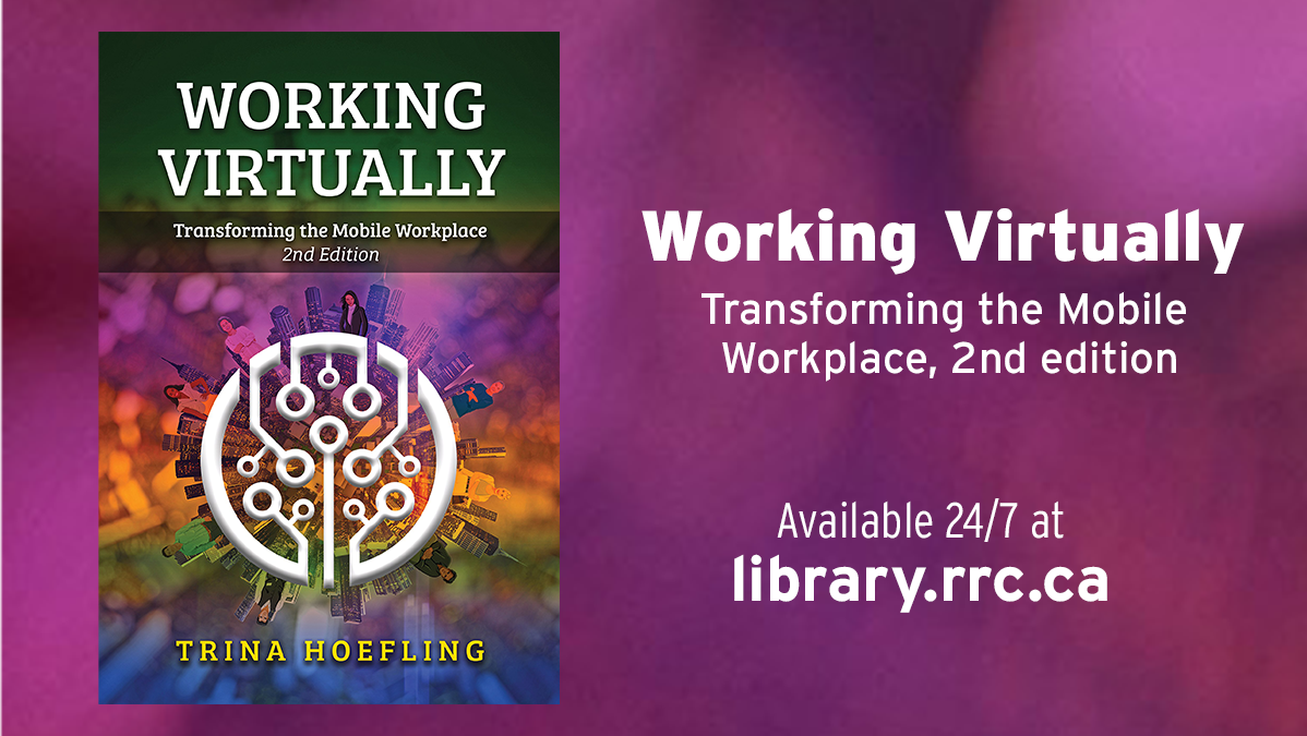 RRCLibrary's tweet image. TODAY'S FEATURE (E-BOOK)
Working Virtually : Transforming the Mobile Workplace
ow.ly/lDOp50Axlsn

Learn to create team cohesion and motivate team members in a virtual work environment. 

#VirtualWork #VirtualManagement #RRCFeature
library.rrc.ca