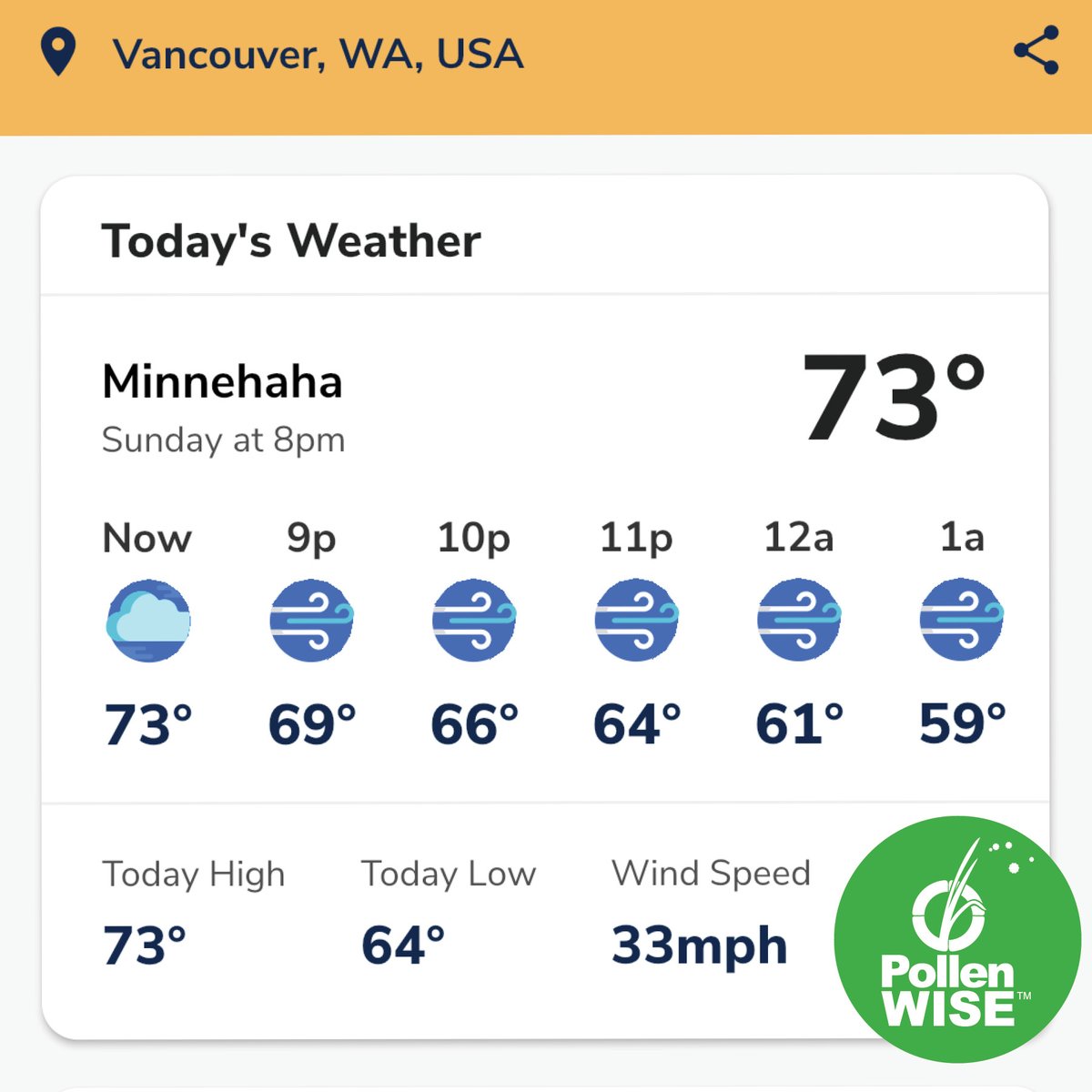 PollenWise's tweet photo. You may have noticed that we've added weather forecasts to the homepage of the app! Weather can have a major impact on pollen levels fluctuating. This way, you can plan your outdoor activities all in one place! #pollen #allergies #outside #plans #weather https://t.co/hYlLldxOpQ