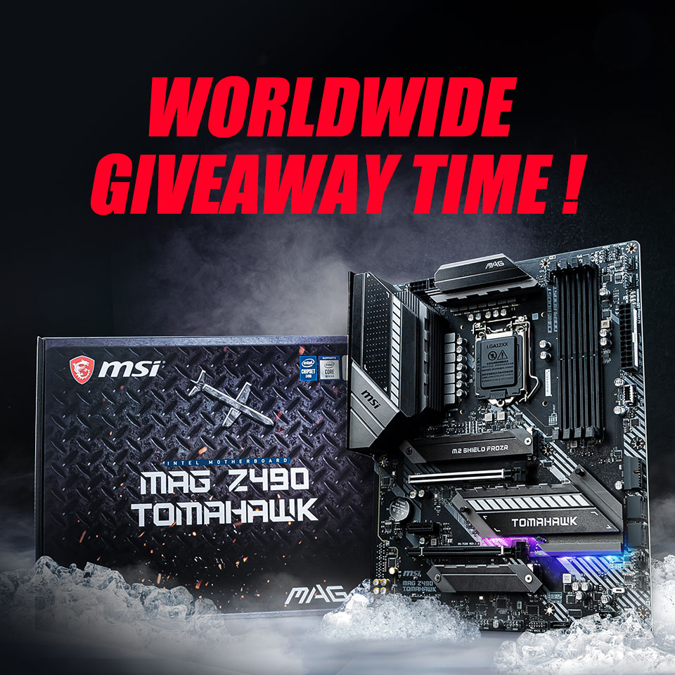 #Giveaway time!
In honor of MAG Z490 TOMAHAWK outperforms its competitors, we're giving away 1 MAG Z490 TOMAHAWK  to MSI twitter fans!

How to enter:
1. Retweet &amp; Like
2. Follow <a href="/msitweets/">MSI</a> 
2. Tag 2 friends with #msiZ490
Winner will be announced in the comment on 22 July😃