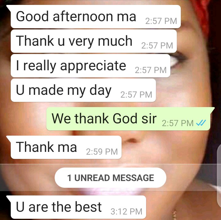 Feed back from a satisfied customer