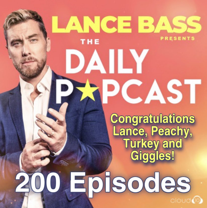 LanceBassCntrl's tweet photo. .@thedailypopcast has reached EPISODE 200!! Congrats @LanceBass @jesskeenerr @MichaelTurchin and @LiseeD for reaching this milestone! Listen to today’s episode and your favorites again at the links below!
iTunes: https://t.co/Mkuu3TsXDo
Spotify: https://t.co/3a0DGlRc7Z https://t.co/Wfo85J6rq7