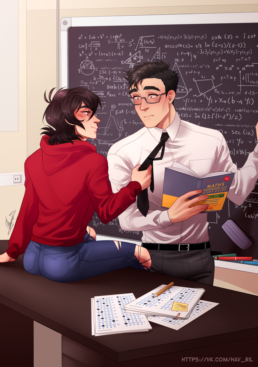 Harvi_YS's tweet photo. One of the arts for @rusheithzine
Teacher / Student AU 🖤❤️

#voltron #sheith #shiro #keith #rusheithzine https://t.co/idiKFJe59n
