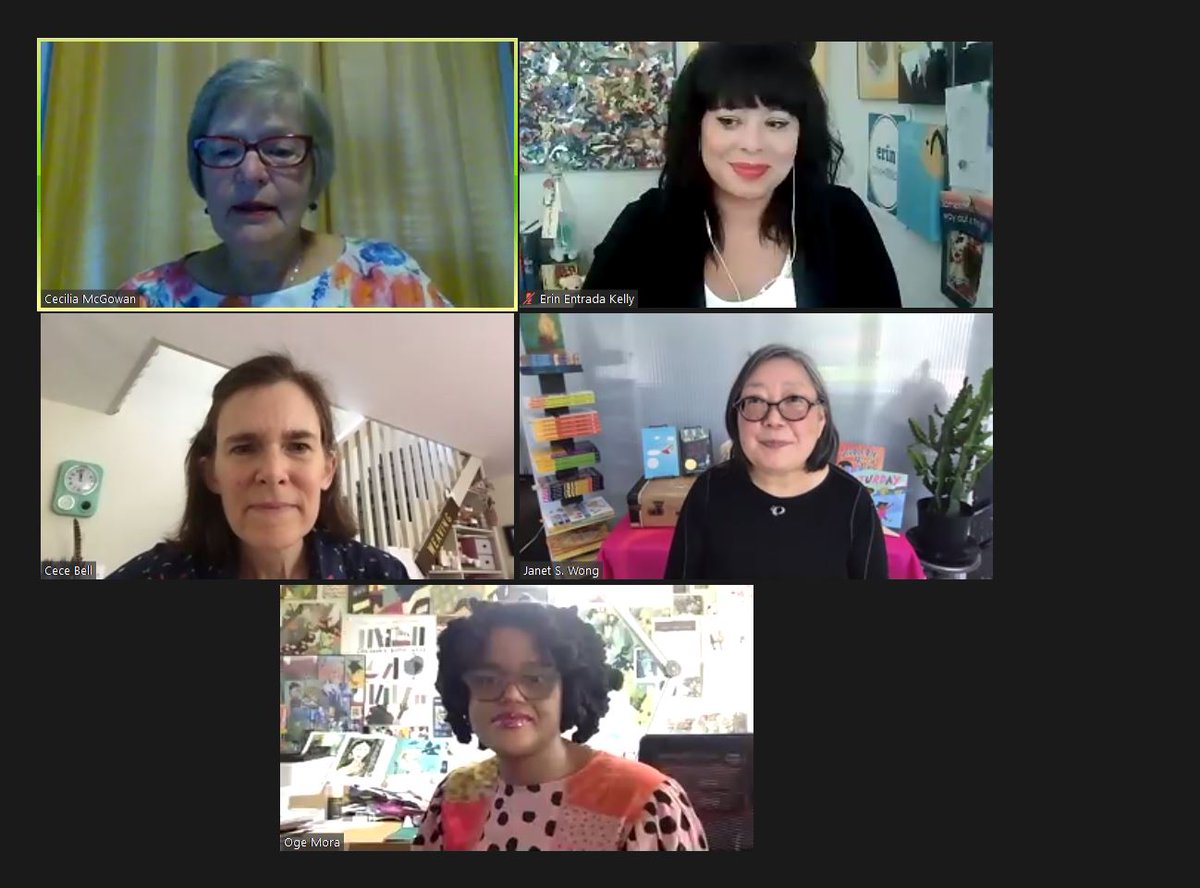 emytomita's tweet photo. Enjoyed the great conversation. Y'all help keep us sane during this pandemic! 😀@wearealsc #alalvirtual20 #ALSCPP2020 @erinentrada @ogemora @CeceBellBooks @janetwongauthor #readbooks #talkaboutbooks https://t.co/j5l4VOjH3L