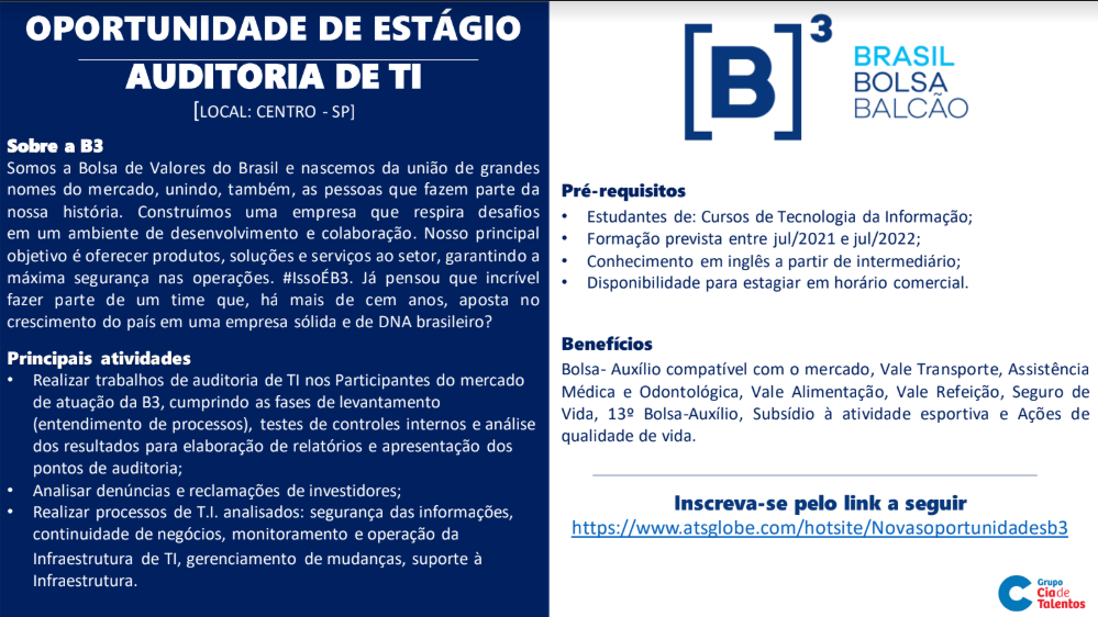 _grandeporte's tweet photo. Grande Porte - Conectando conhecimento aos negócios.
https://t.co/9hY3o6gqGj

#oportunidade #trabalho #vagas #vagasti #mercadodeti #GrandePorteTI https://t.co/V0s9yEEyDQ