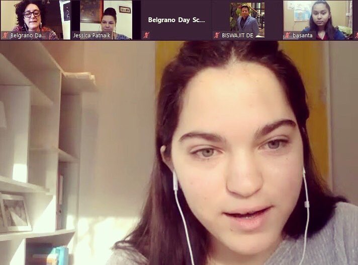 moihynes's tweet photo. “Art &amp; Artists across the borders” @r0undsquare India @SAI_Edu_In art project part 1 online conference presenting #antonioberni #leandroerlich #exchange #artcreations #artexperience #artstudents @BelgranoDay @BDSglobalEd @BDSMiddleSenior https://t.co/3EQrtO7Td4