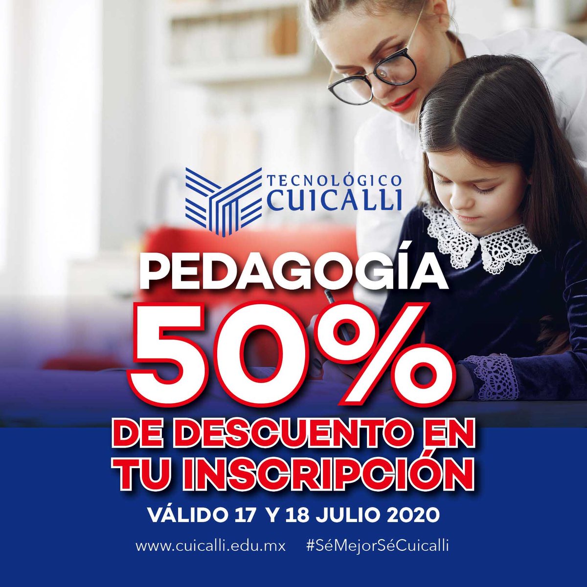 No hay pretextos para inscribirse con nosotros. Este 17 y 18 de Julio 2020 tendremos 50% de descuento en la inscripción de las siguientes licenciaturas. ¡Contáctanos! 
📱Whatsapp: 55-6814-4543
☎️Tel: 7090-7005 / 7090-9272
#SéMejorSéCuicalli <a href="/CdSatelite/">Ciudad Satélite</a>