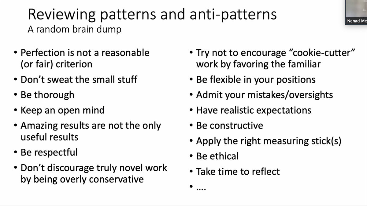 yixue_zhao's tweet photo. A great checklist for reviewing papers from Neno (Nenad Medvidovic) at the New Faculty Symposium @ICSEconf ! https://t.co/Pg2goHZn56