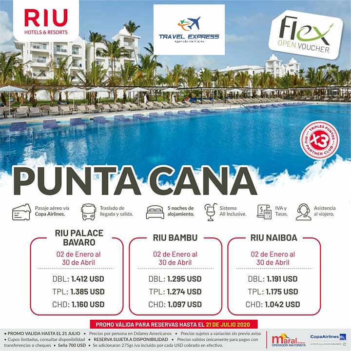 travelexpresspy's tweet photo. NOS VAMOS A PUNTA CANA DE ENERO A ABRIL 2021!!! CON OPCIÓN DE VOUCHER FLEX
RESERVAS: 0986-142680

#puntacana #puntacanabeach #puntacanawedding #puntacanaprincess #puntacanavillage #travelblogger #traveler #picoftheday #pics #fun #beach #ocean #travel #travelgram #travelblogger https://t.co/5IDJvySCY6
