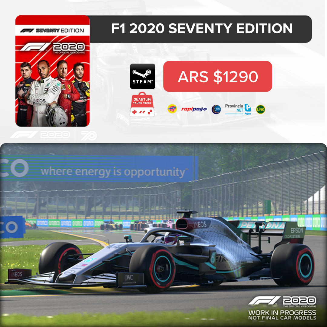 QuantumGamerSto's tweet photo. 🏎 Que arranque la carrera ya mismo!
🏁 F1 2020 Seventy Edition - Precio Final $1290
🛒 Para realizar tu compra envía en mensaje privado.
🔐 Compra protegida por el sistema de Mercado Pago
⏱ Precio disponible hasta las 23:30 del Domingo 19/07/20

#F12020 #JuegoDigital #SteamGift https://t.co/ng3mAkCp54