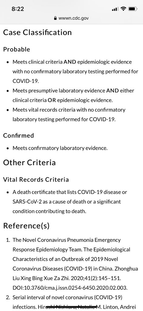 🧐R these numbers ONLY patients that have had a +PCR antigen test -OR- a reflection of the CDC expanded case definition in which  probable cases=confirmed cases? A lab test is no longer required to count a new case - right??