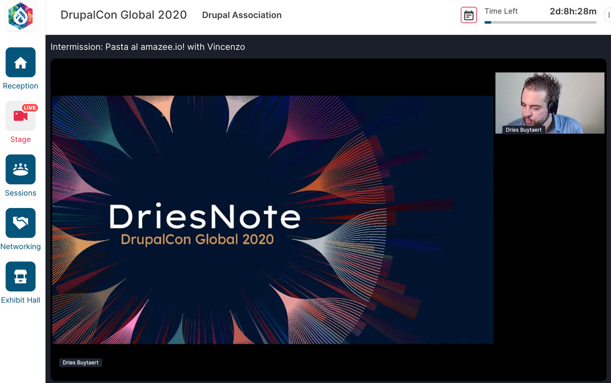 acquia's tweet image. #Driesnote time!
#DrupalCon