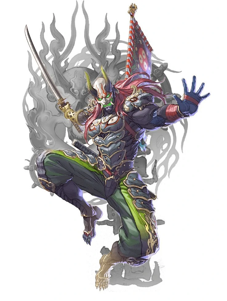 And finally, Soulcalibur 6I love his mask, I love the long red hair, his flag looks neat, and I like the weird face on his armor. It's a weird but cool outfit, like Yoshimitsu should be.5/5