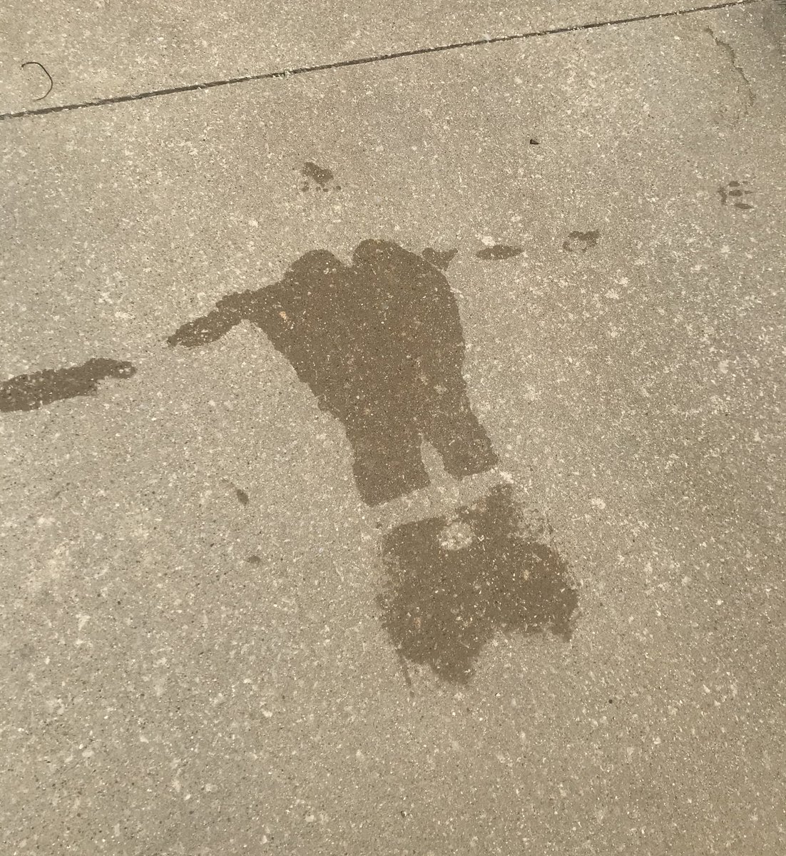 JPLubinski's tweet photo. It’s a post-run #SweatAngel kind of day out there.

#stayhydrated #teacherfit @TeacherFit_ #sogross https://t.co/KfJsHvVRpb
