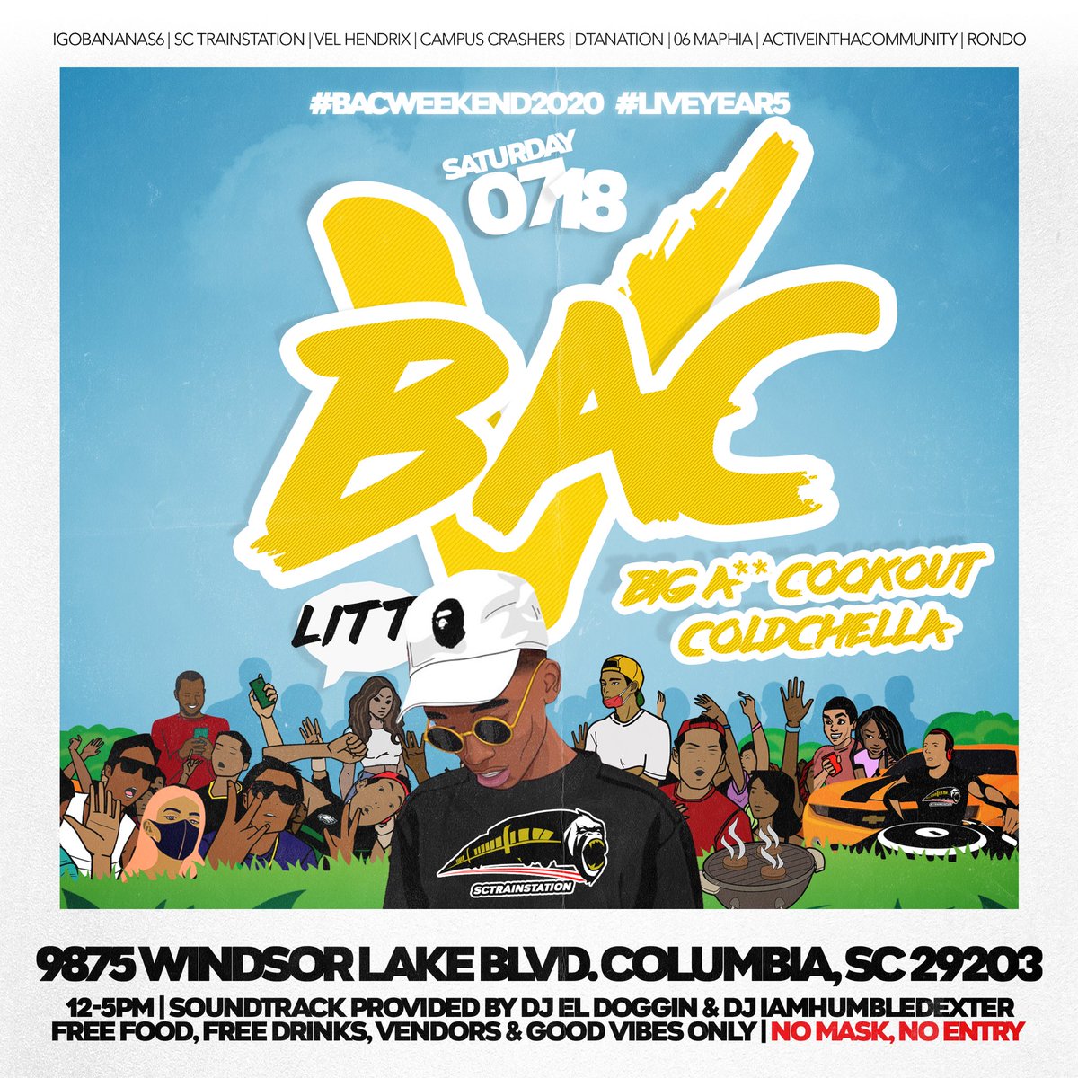 iG0Bananas6's tweet photo. 🔥NEW LOCATION ALERT🔥 Due to maintenance issues we have move the cookout to a better location!!!! #SpreadTheWord
•
•
Check our safety rules & precautions that we have made to make sure EVERYONE has a litt but safe time with us!! 😷🔥 #BAC5 #BACWeekend2020 #Coldchella https://t.co/a2WttYNywB