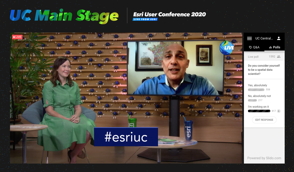 JimBarry's tweet photo. #EsriUC ProTip: if @mraad is presenting any tech session, always get there, you'll thank yourself later. https://t.co/ozZoche44A