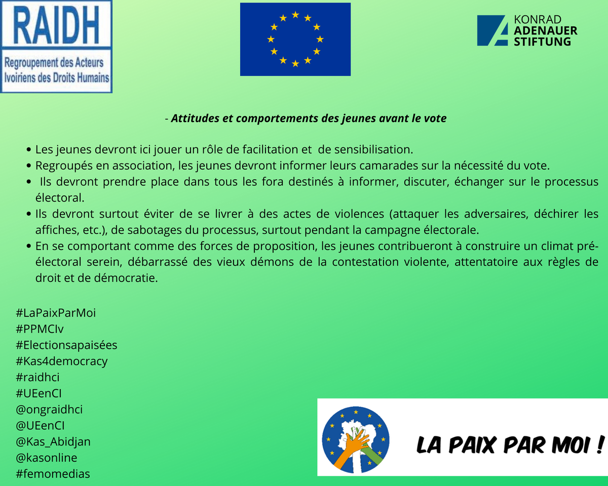 ongraidhci's tweet photo. #LaPaixParMoi
#PPMCIv
#Electionsapaisées
#Kas4democracy
#raidhci
#UEenCI
@ongraidhci
@UEenCI
@Kas_Abidjan
@kasonline
#femomedias https://t.co/w2KLo2pSLn