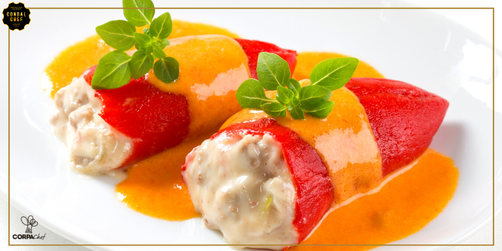 Pimientos del piquillo rellenos <a href="/corpachef/">Corpa</a> cocinados durante 4 horas, con mucho mimo para ti.
4 gamas diferentes #txipiron #bacalao #boletus #carne

#covid #restauracion #gourmet #gastronomia #alimentacion #hosteleria #barcelona #quintagama #pimientosrellenos #eventos #catering