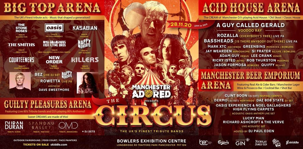 Yes!!! 🙌 <a href="/BowlersMcr/">Bowlers Manchester (BEC)</a> Manchester Adored has a new date! Saturday 28th November! Tickets bought still valid, remaining tickets on sale on skiddle. Can’t wait to see everyone!