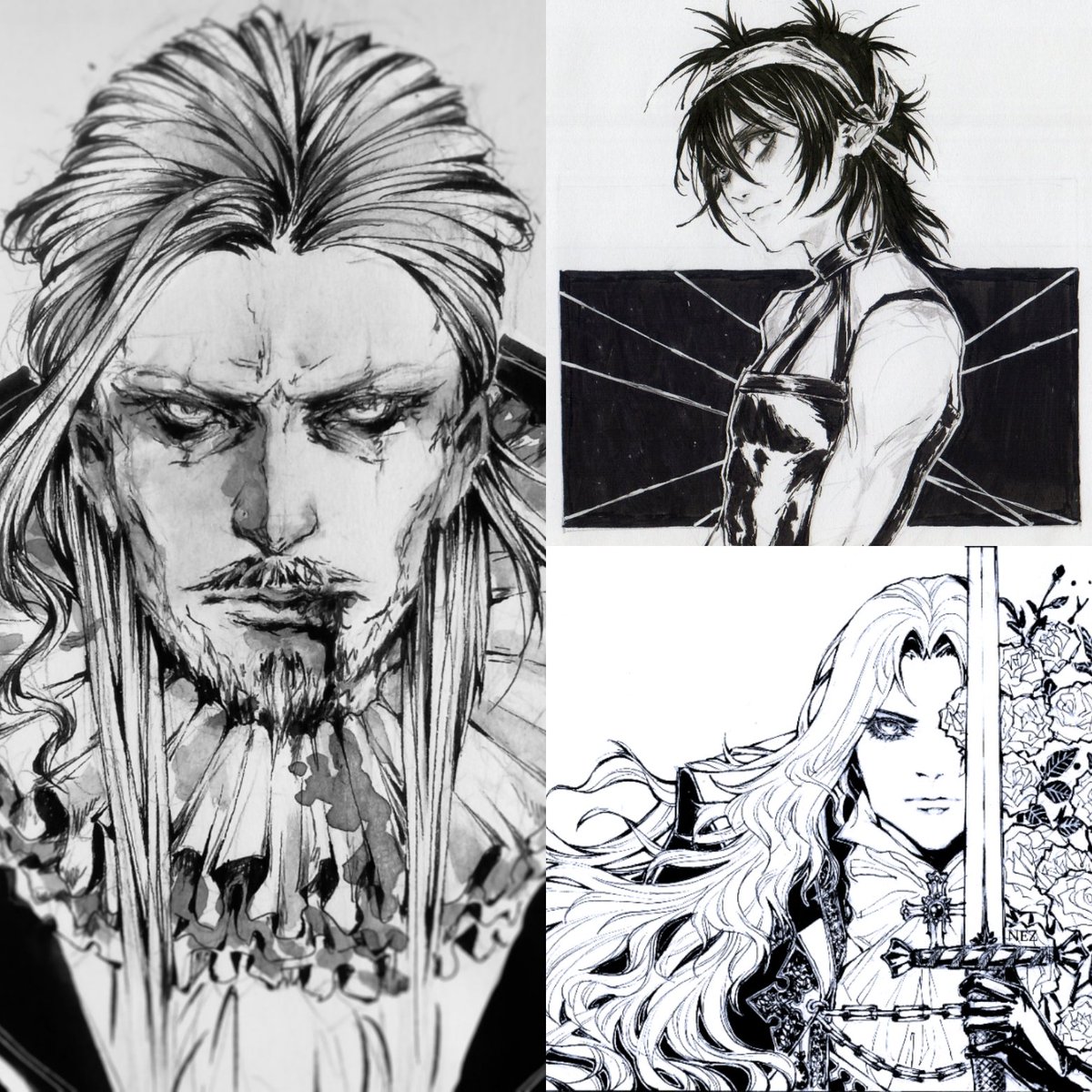 #PortfolioDay is always so difficult to make it look consistent! I'm Nez, and I do digital and ink illustrations, alongside character design.
All contact info in my bio
