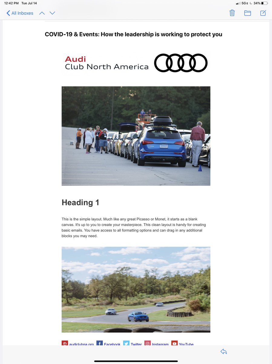 Break news from #Audi, “Heading 1” was just released. It is a 650 horsepower crossover that seats 5 inside + 1 on the roof in a black box. LOL. Don’t worry <a href="/AudiClubofNA/">Audi Club NA</a>, it happens to the best of us.