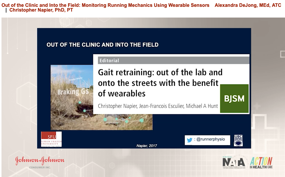 afdlempke's tweet image. Thank you for tuning in to our symposium Out of the Clinic and Into the Field: Monitoring Running Mechanics Using Wearable Sensors this afternoon at #VNATA2020 ! Please feel free to drop me a message if you had a question that didn't get answered during the session! @runnerphysio