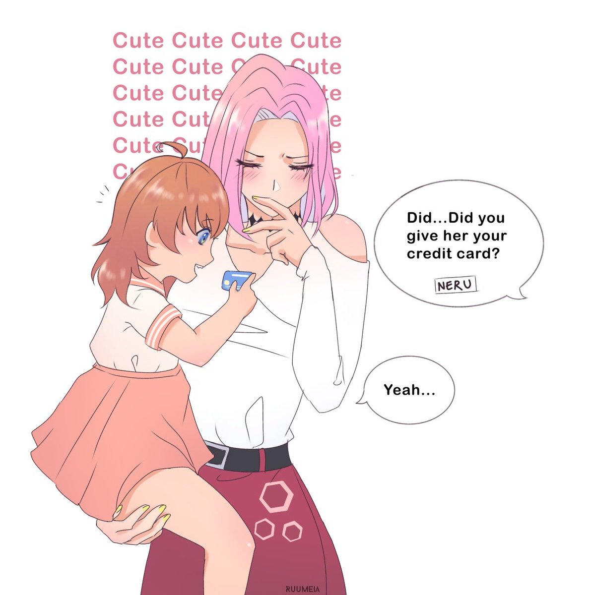 @otromeru OMG Auntie Ruu!!🥺💕 she's got such a BIG soft spot for children u wont believe it aldjajsj
Kane gon be super spoiled by her haha