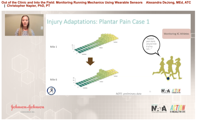 UVAEaSIL's tweet image. Great symposium presentation by PhD student Alexandra DeJong (@a_dejong_atc) and co-presenter Chris Napier (@runnerphysio) on clinical applications of wearable sensors in running gait analyses both in and out of the lab! #VNATA2020 @NATAevents @NATAFoundation