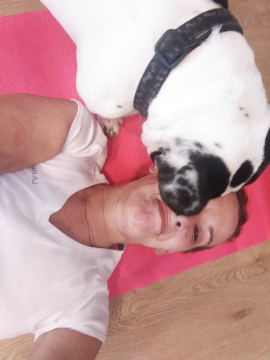 SallyGatPA's tweet photo. Fantastic body blast class arranged by The Wellbeing Team, dog thought I needed CPR at one point #Wellbeing https://t.co/BIlIWpA6p9