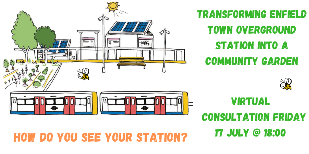 RepowerLondon's tweet photo. Want to transform London?
Join Energy Garden this Friday in a virtual consultation to strategise how you can transform Enfield Town Overground station into a #communitygarden.
Just drop either us or @EnergyGardenLDN a DM for the meeting link!
#GrowingHomeLDN #ChangingStations https://t.co/xPburim3aM