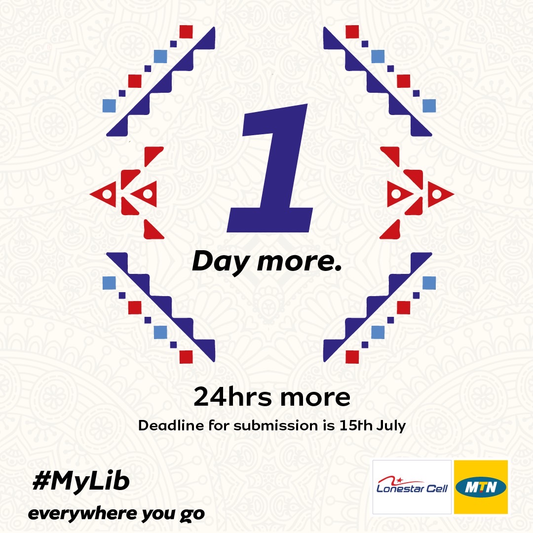 MTNlonestar's tweet photo. 24 hours to go! Time is running out. You still have time to enter.. Just upload a nice picture of our beautiful country and tag us and use the hashtag #MyLIB. We have big prizes to giveaway so donโt miss out. #Liberia https://t.co/OMsi5r4YkJ