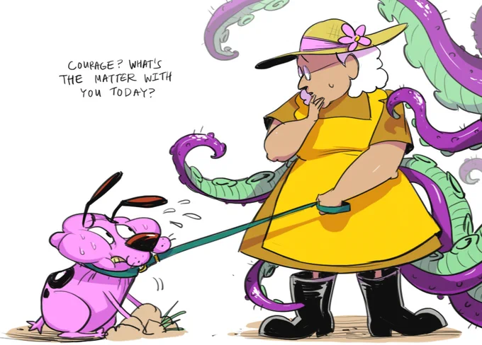 No one asked for this but since we're already on the nostalgia train ? I felt like it wouldn't be fair to not show my old Courage the Cowardly Dog fanart! AHHHH I MISS THIS SHOWWWW ? 