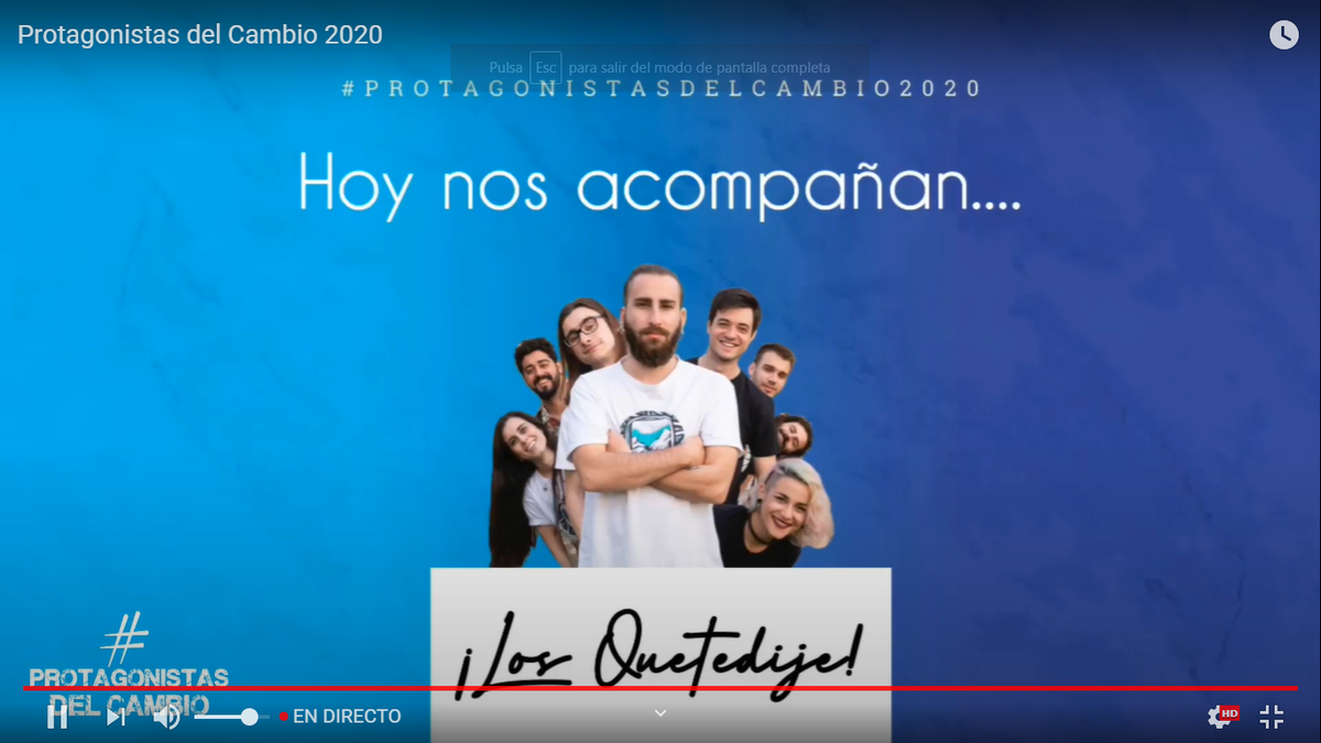 ProtagonistasC's tweet photo. ¡Llega una de las sorpresas de este evento #ProtagonistasdelCambio2020!

🍀🍀El grupo andaluz Los Quetedije nos acompaña en los descansos. 🍀🍀

#ProtagonistasdelCambio2020 #AspiraaMás #MásProtagonistasqueNunca https://t.co/V8VH9onBhM