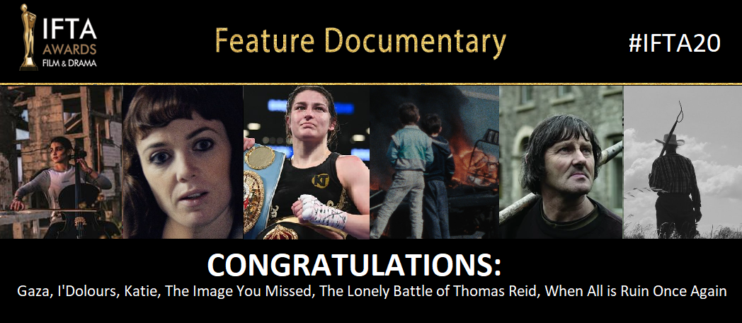 IFTA's tweet photo. The nominees for The George Morrison Feature Documentary Award #IFTA #irishfilm https://t.co/VWcVO30EJs
