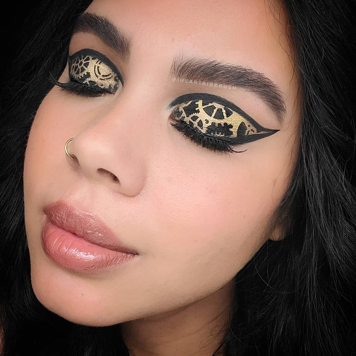 Lovely look by <a href="/iheartairbrush/">KrysteaneD</a> using BadAss Stencils. Follow her for more inspiration, tips and tricks! 
*
#badassstencils #stencilfx #airbrushartist