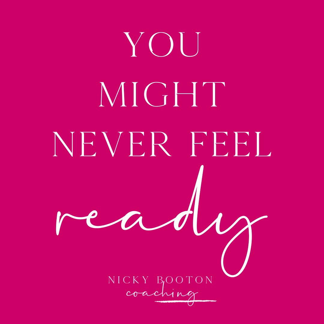 NickyB_Coaching's tweet photo. Truth bomb - you might never feel ready!

But if you wait until you’re ready, you could spend forever waiting, and getting nowhere.

Grab the opportunities as they come your way.

#nickybootoncoaching #selfesteemlioness https://t.co/4Vd31jpEhW
