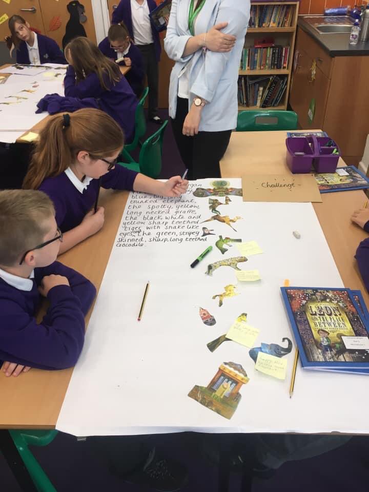 MissBeckyPowell's tweet photo. Leon and the Place Between was full of exciting learning! They were inspired to write after stepping into the circus tent like Leon- @TheConcentricC fully immerses the children in their learning creating a true love of learning🤹🎪 https://t.co/ZYpD5jZVdX