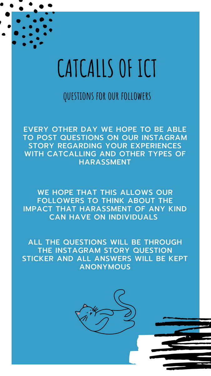 catcallsofict's tweet image. Happening on our Instagram Story: We are asking you questions regarding all types of sexual harassment. To view the questions, head to our Instagram (@catcallsofict) and check out our story!